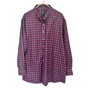 Brooks Brothers Plaid Non-Iron Stretch Shirt  Men's 4XL